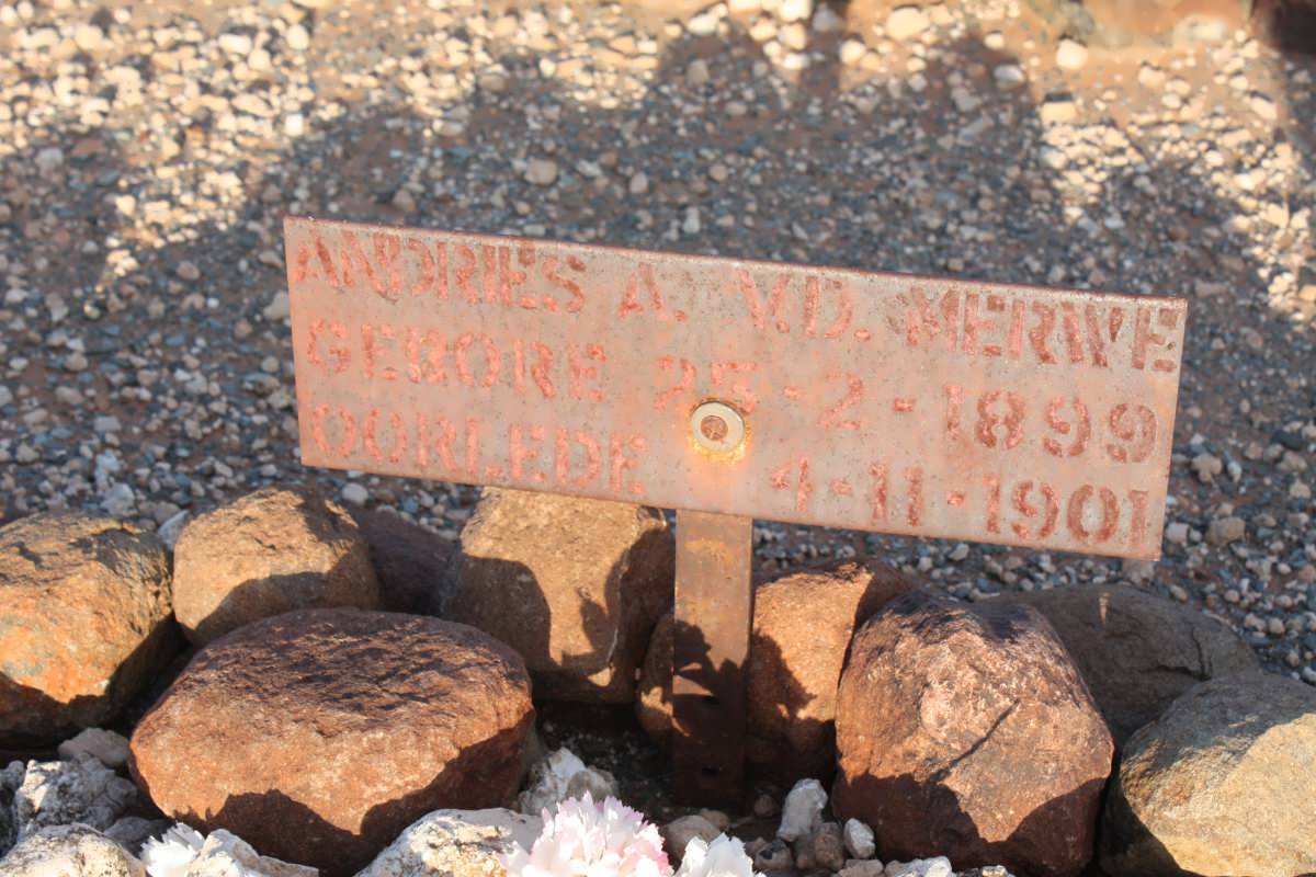 MERWE Andries A., v.d. 1899-1901