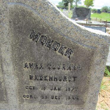 BADENHORST Anna Susanna 1873-1944