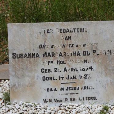 PLESSIS Susanna Margaretha, du nee HOLTHAUSEN 1874-1927
