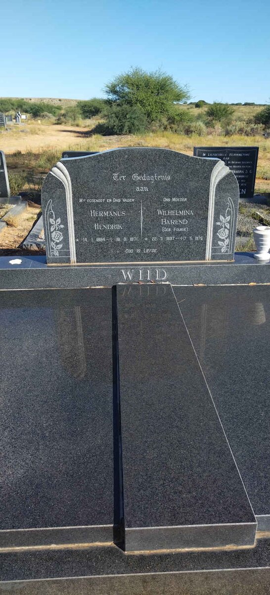 WIID Hermanus Hendrik 1884-1971 & Wilhelmina Barend FOURIE 1897-1976