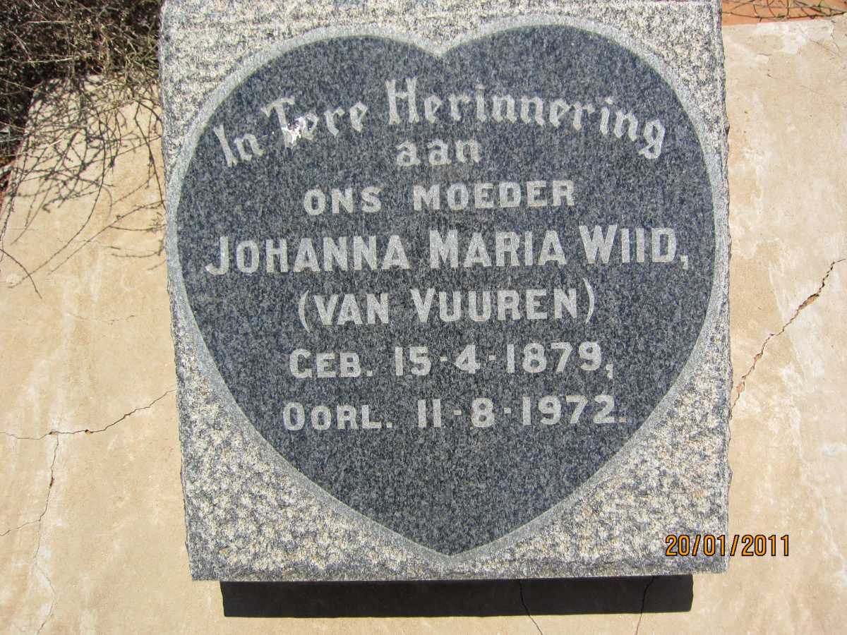 WIID Johanna Maria nee VAN VUUREN 1879-1972