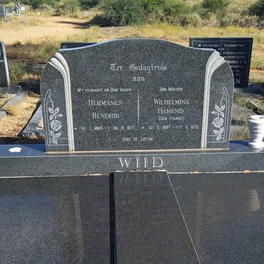 WIID Hermanus Hendrik 1884-1971 & Wilhelmina Barend FOURIE 1897-1976