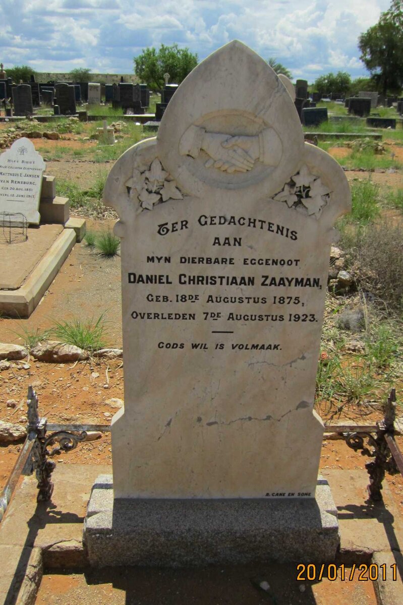 ZAAYMAN Daniel Christiaan 1875-1923