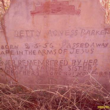 BARKER Betty Agness 1956- 1959