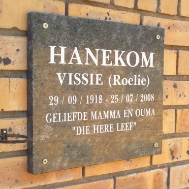 HANEKOM Vissie 1918-2008