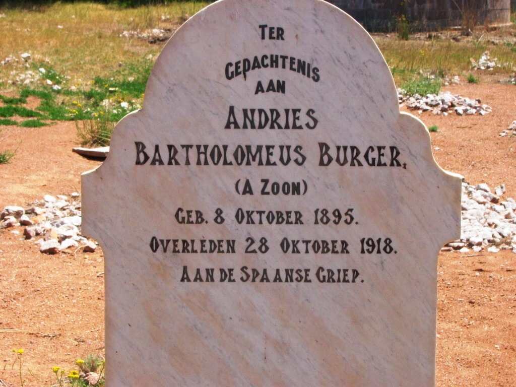 BURGER Andries Bartholomeus 1895-1918
