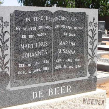 BEER Marthinus Johannes, de 1890-1968 &amp; Martha Susanna 1900-1994