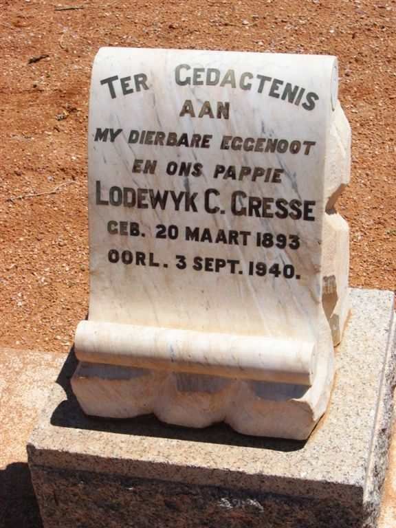 GRESSE Lodewyk C. 1893-1940