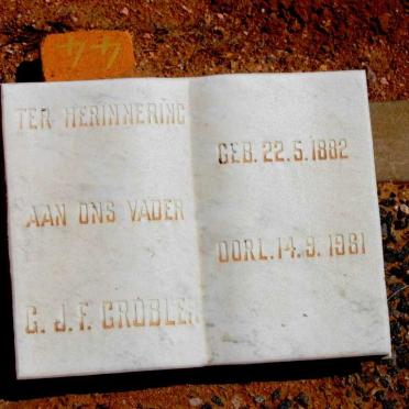 GROBLER G.J.F. 1882-1981