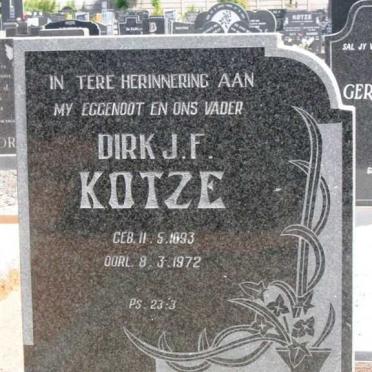 KOTZE Dirk. J.F. 1893-1972