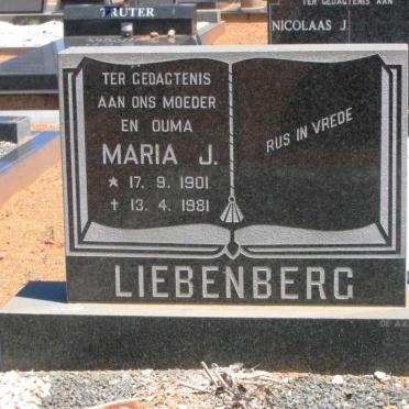 LIEBENBERG Maria J. 1901-1981
