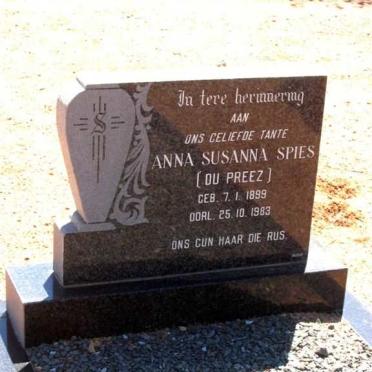 SPIES Anna Susanna nee DU PREEZ 1899-1983