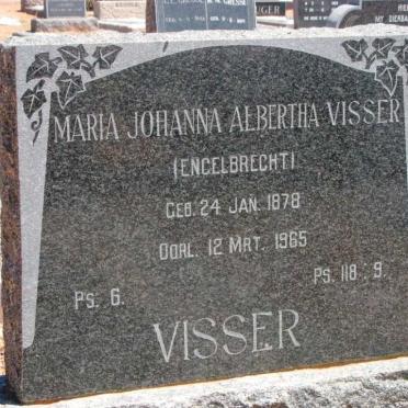 VISSER Maria Johanna Albertha nee ENGELBRECHT 1878-1965