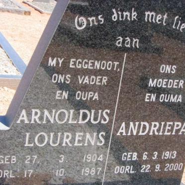 VISSER Arnoldus Lourens 1904-1987 &amp; Andriepa 1913-2000