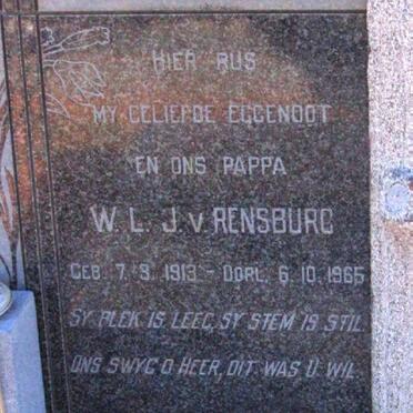 RENSBURG W.L.J., van 1913-1965