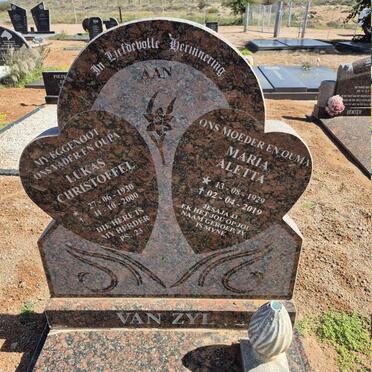 ZYL Lukas Christoffel, van 1930-2000 & Maria Aletta 1929-2019 