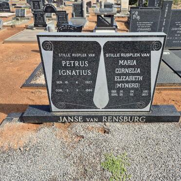 RENSBURG Petrus Ignatius, Janse van 1927-1986 & Maria Cornelia Elizabeth MYNERD 1931-2017