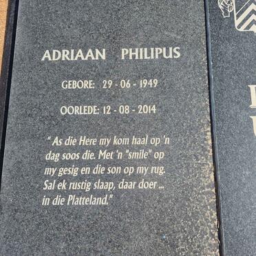 PLESSIS Adriaan Philipus, du 1949-2014 & Martha Maurine 1953-2021_2
