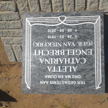 ENGELBRECHT Aletta Catharina nee VAN NIEKERK 1916-2010