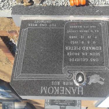 HANEKOM Edward Pieter 1955-1988