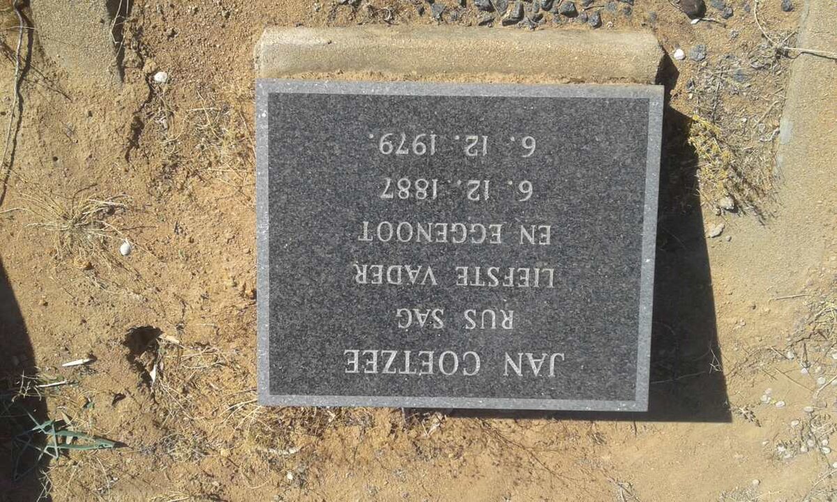 COETZEE Jan 1887-1979