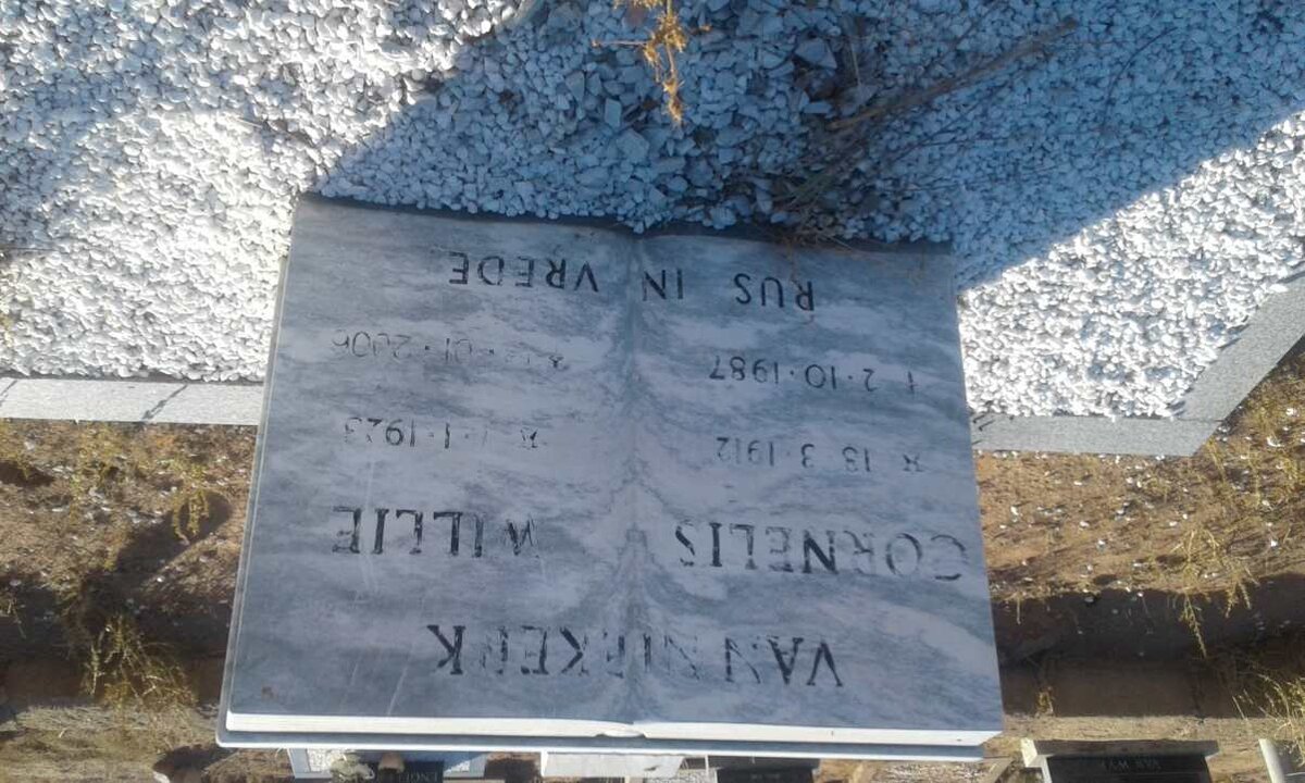 NIEKERK Cornelis, van 1912-1987 :: VAN NIEKERK Willie 1923-2006