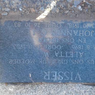 VISSER Adriaan G.G. 1881-1966 &amp; Aletta W. 1896-1983 :: VISSER Johannes G.J. 1918-1983