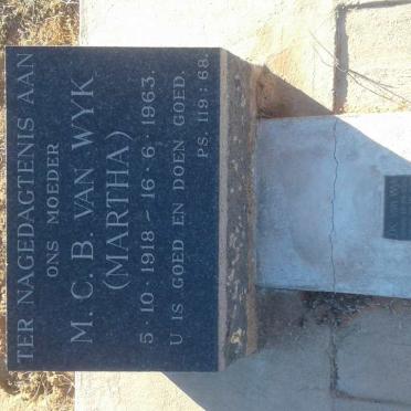 WYK M.C.B., van 1918-1963 :: VAN WYK J.K. 1944-2010