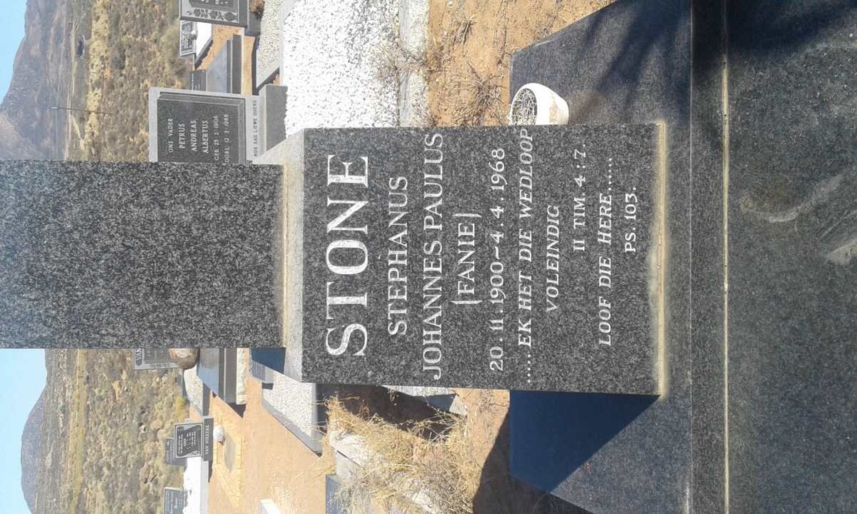 STONE Stephanus Johannes Paulus 1900-1968