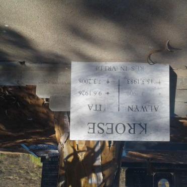 KROESE Alwyn 1909-1983 &amp; Ita 1926-2008