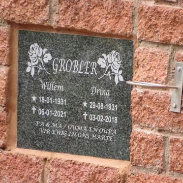 GROBLER Willem 1931-2021 & Drina 1931-2018
