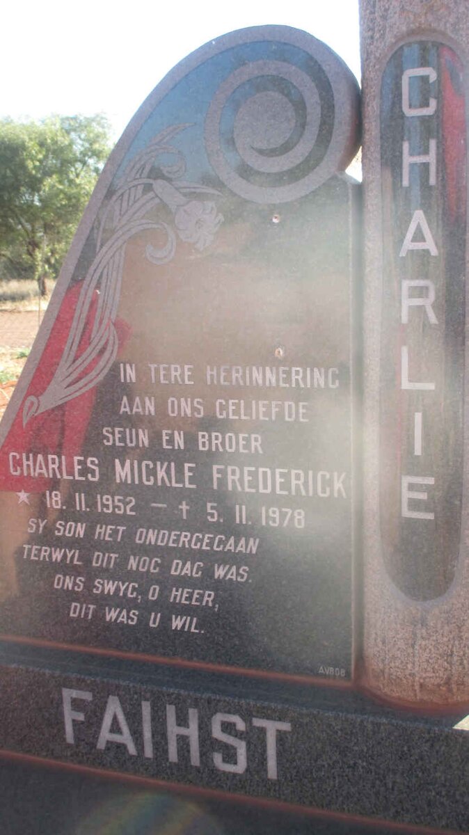 FAIHST Charles Mickle Frederick 1952-1978