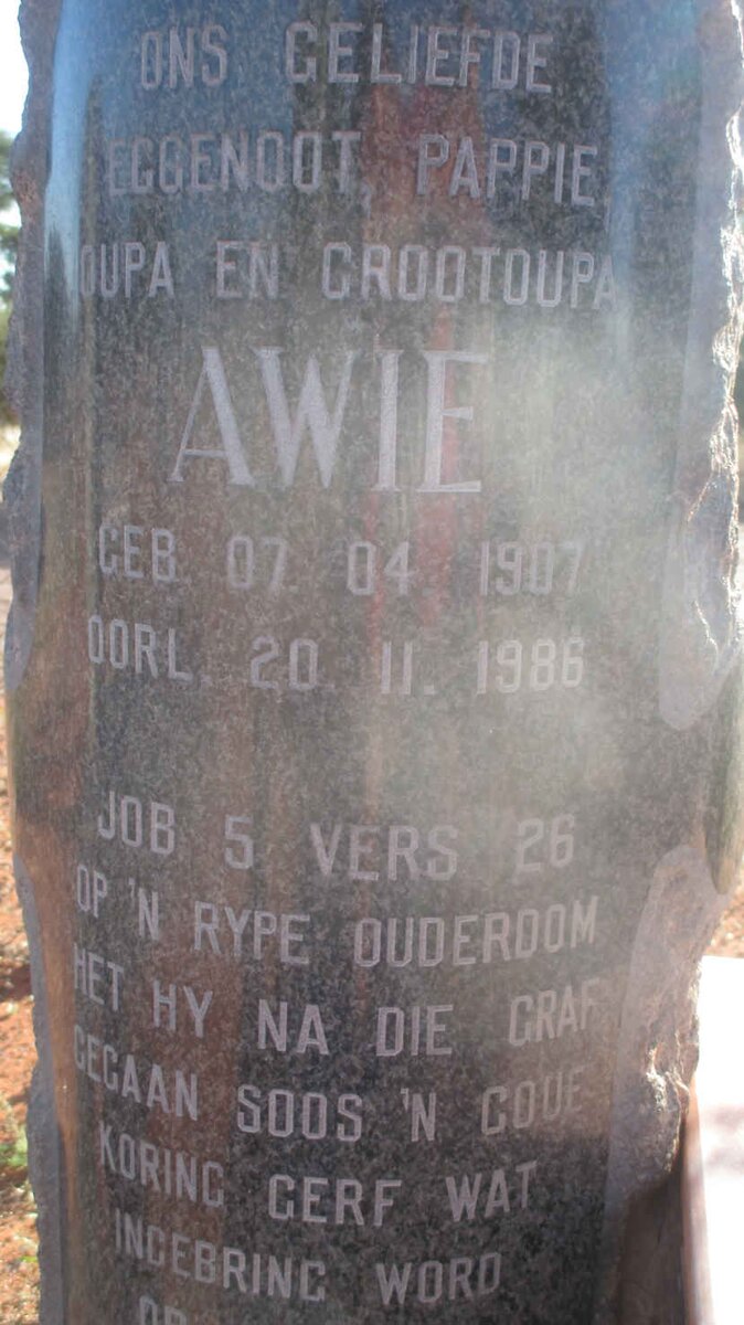 GOUWS A.J. 1907-1986