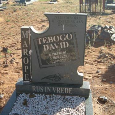 MAROPE Tebogo David 1985-2009
