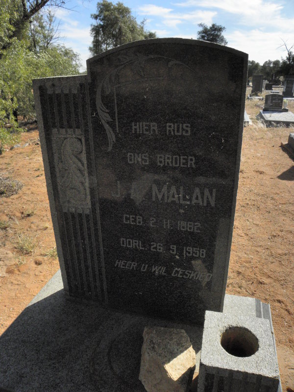 MALAN J.A. 1882-1958