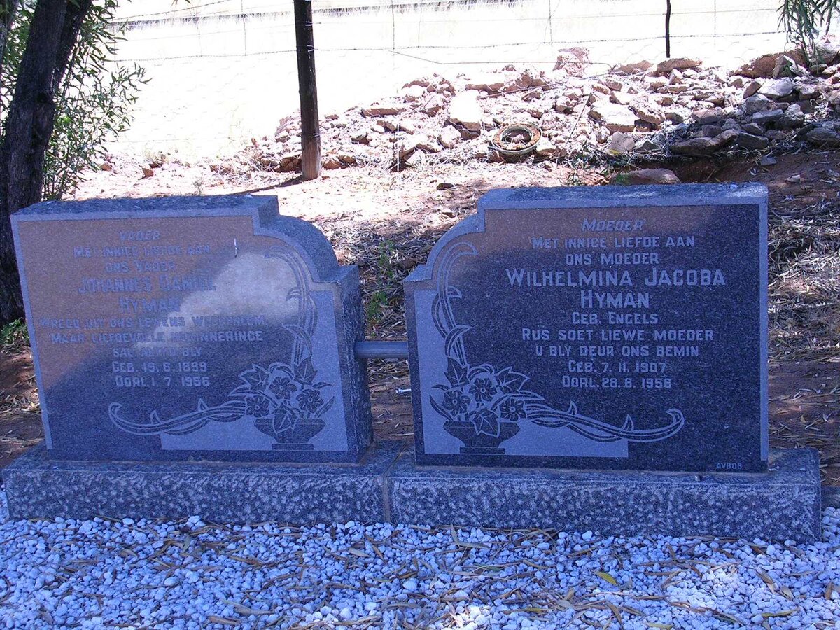 HYMAN Johannes D. 1899-1956 &amp; Wilhelmina Jacoba ENGELS 1907-1956