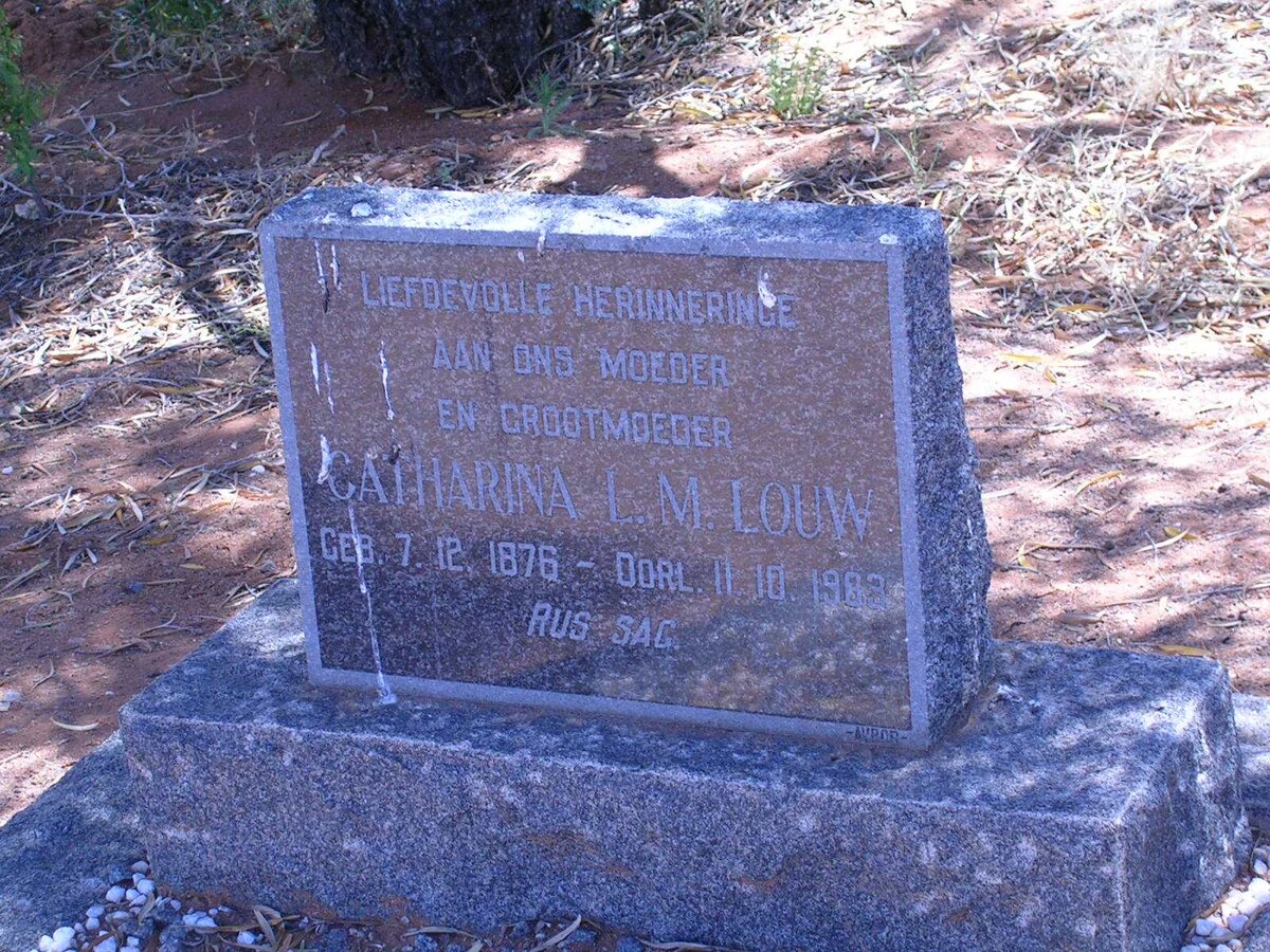 LOUW Catharina L.M. 1876-1983