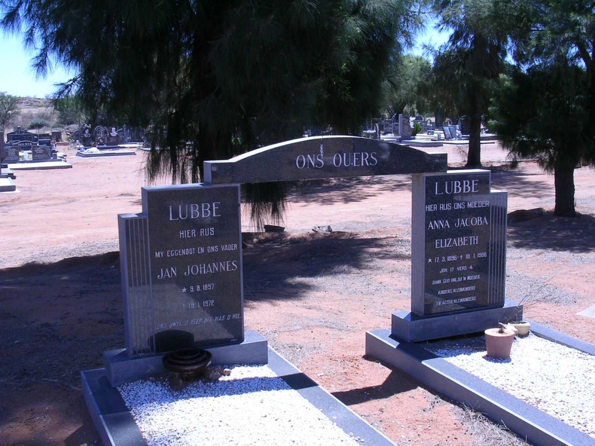LUBBE Jan Johannes &amp; Anna Jacoba Elizabeth