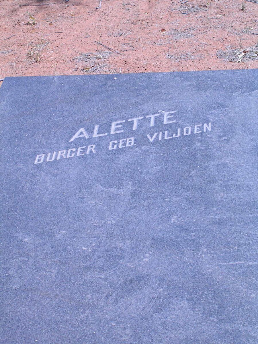 BURGER Alette geb. VILJOEN
