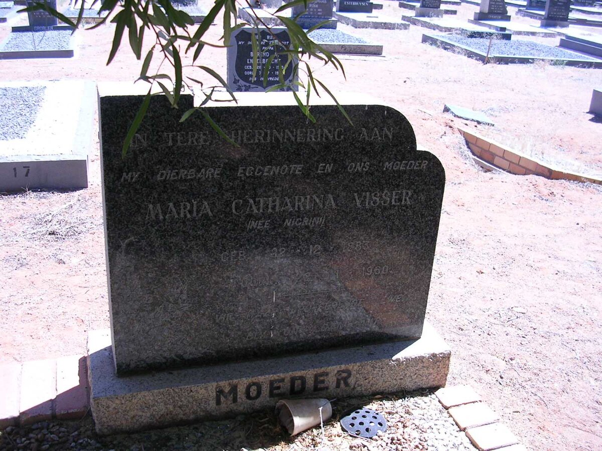 VISSER Maria Catharina geb. NIGRIN 1883-1960