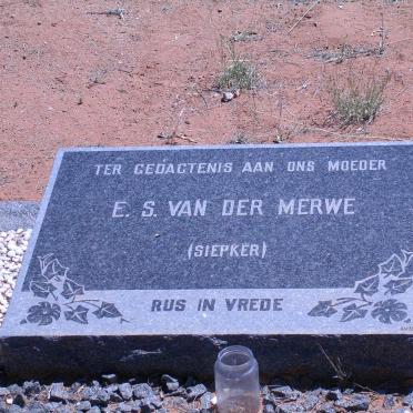 MERWE E.S., van der
