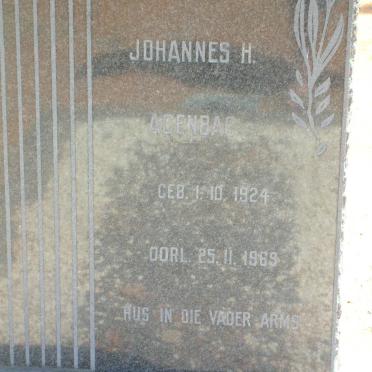 AGENBAG Johannes H. 1924-1969