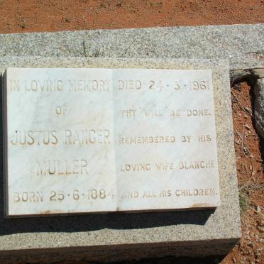 MULLER Justus Ranger 1884-1961