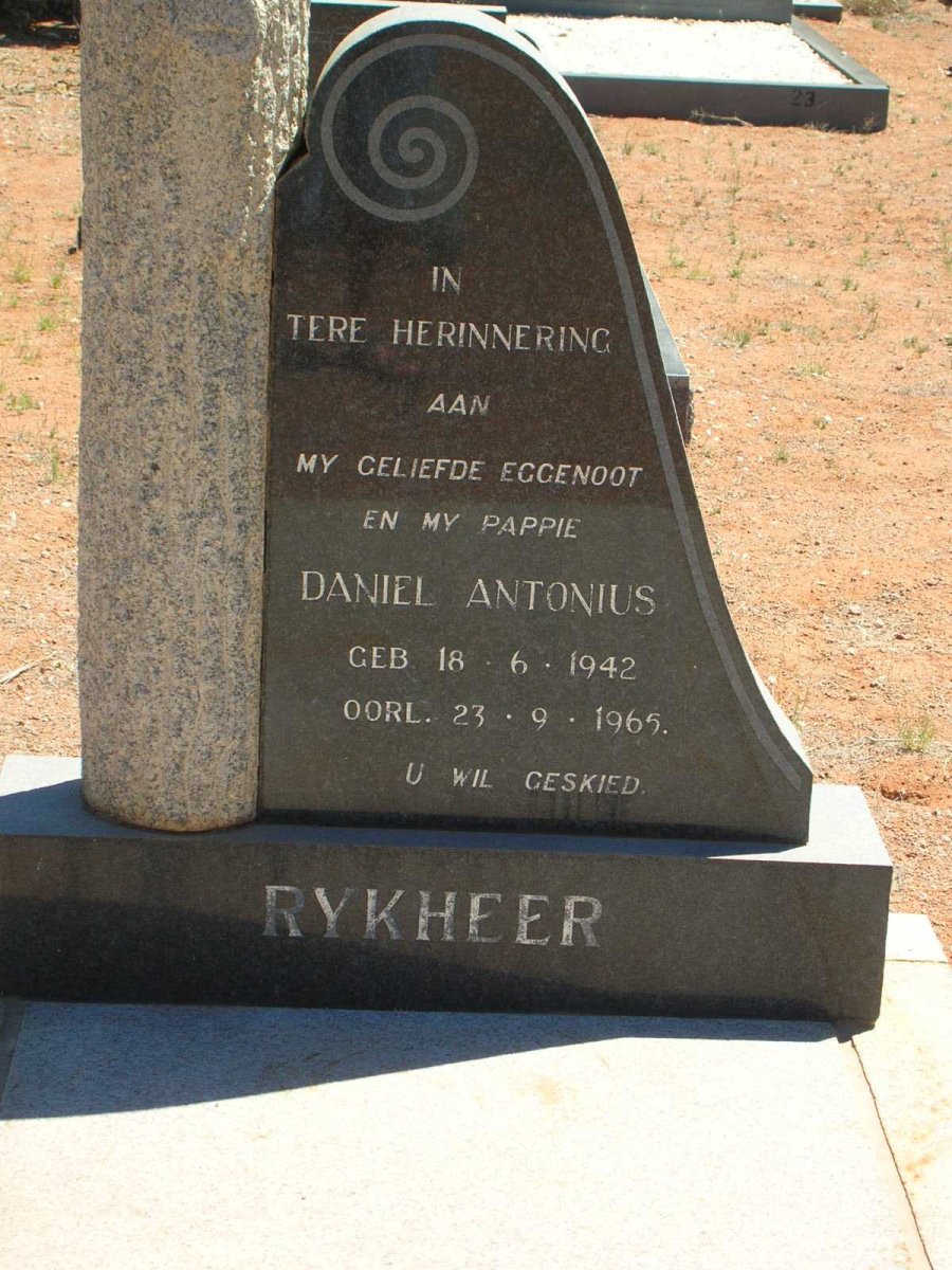 RYKHEER Daniel Antonius 1942-1965