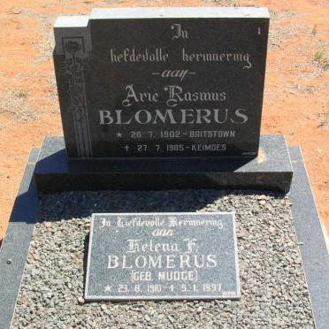 BLOMERUS Arie Rasmus 1902-1985 &amp; Helena F. MUDGE 1910-1997