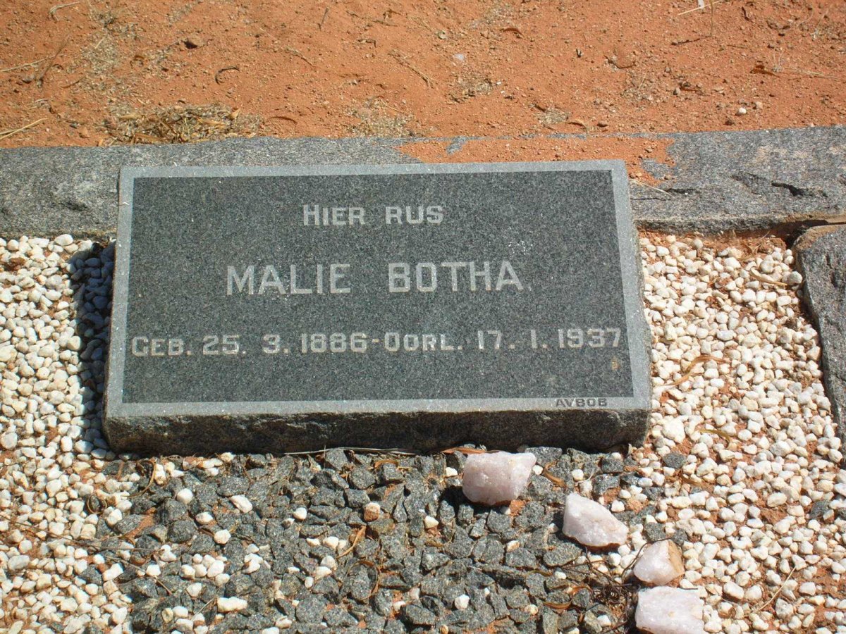 BOTHA Malie 1886-1937