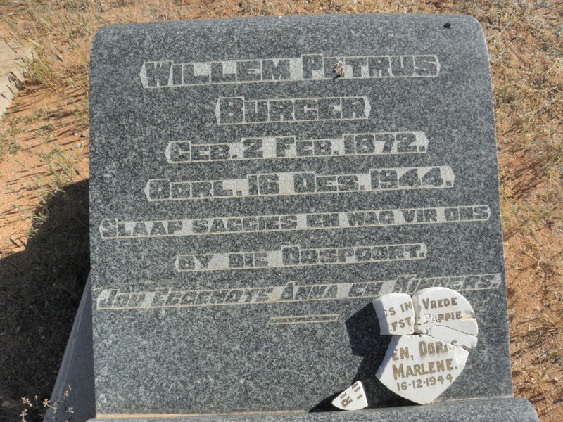 BURGER Willem Petrus 1872-1944