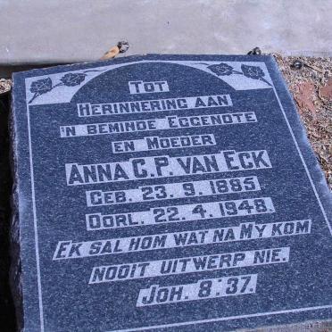 ECK Anna C.P., van 1885-1948