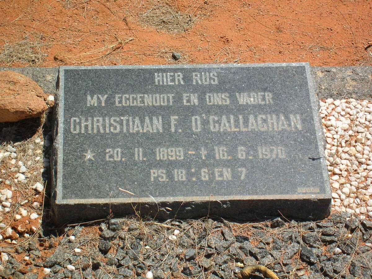 O’GALLAGHAN Christiaan F. 1899-1970