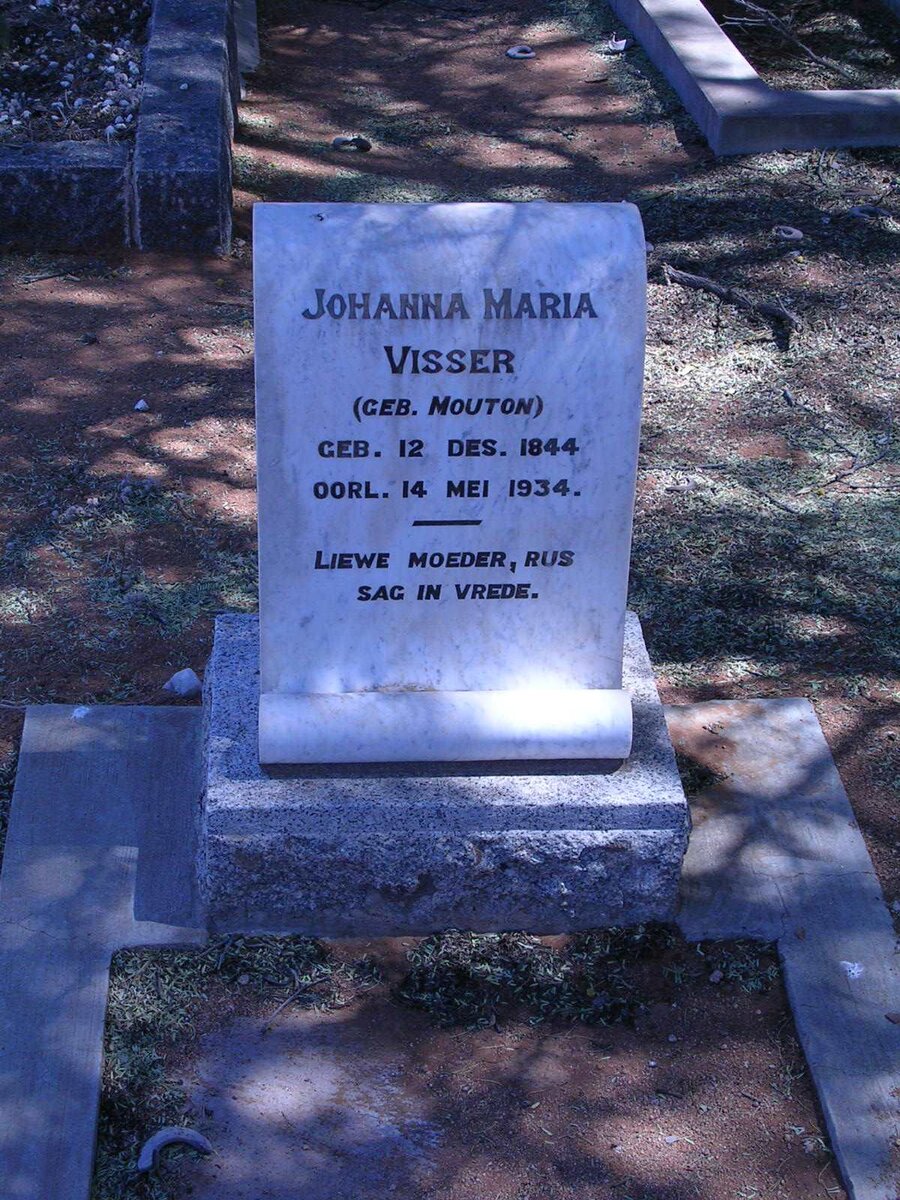 VISSER Johanna Maria geb. MOUTON 1844-1934
